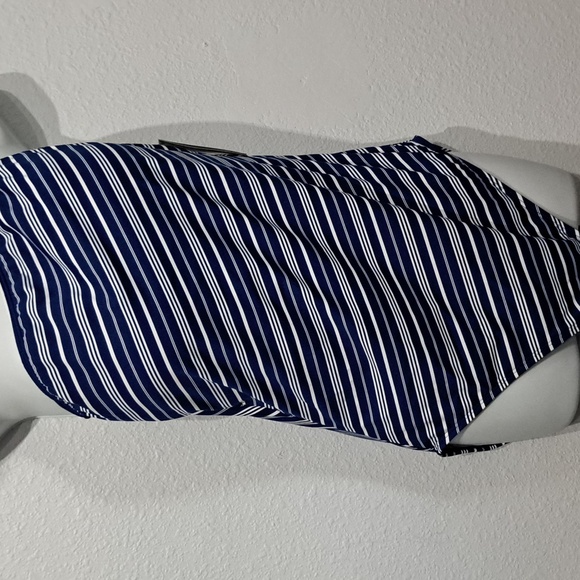 Ralph Lauren Striped One Shoulder One-Piece Swimsuit - Picture 5 of 9